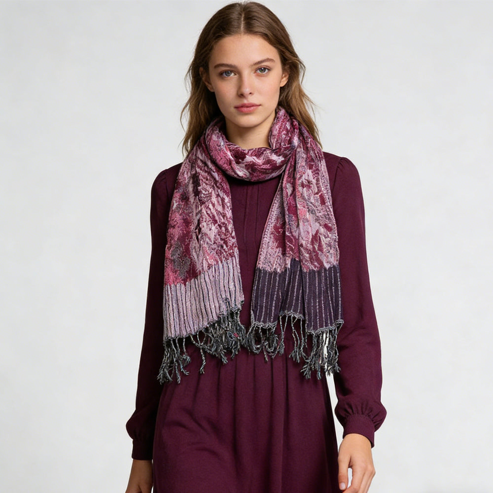 2pcs Glamorous Dinner Accessory Jacquard Scarf,Luxe Appropriate Subtlety For Women  and Men