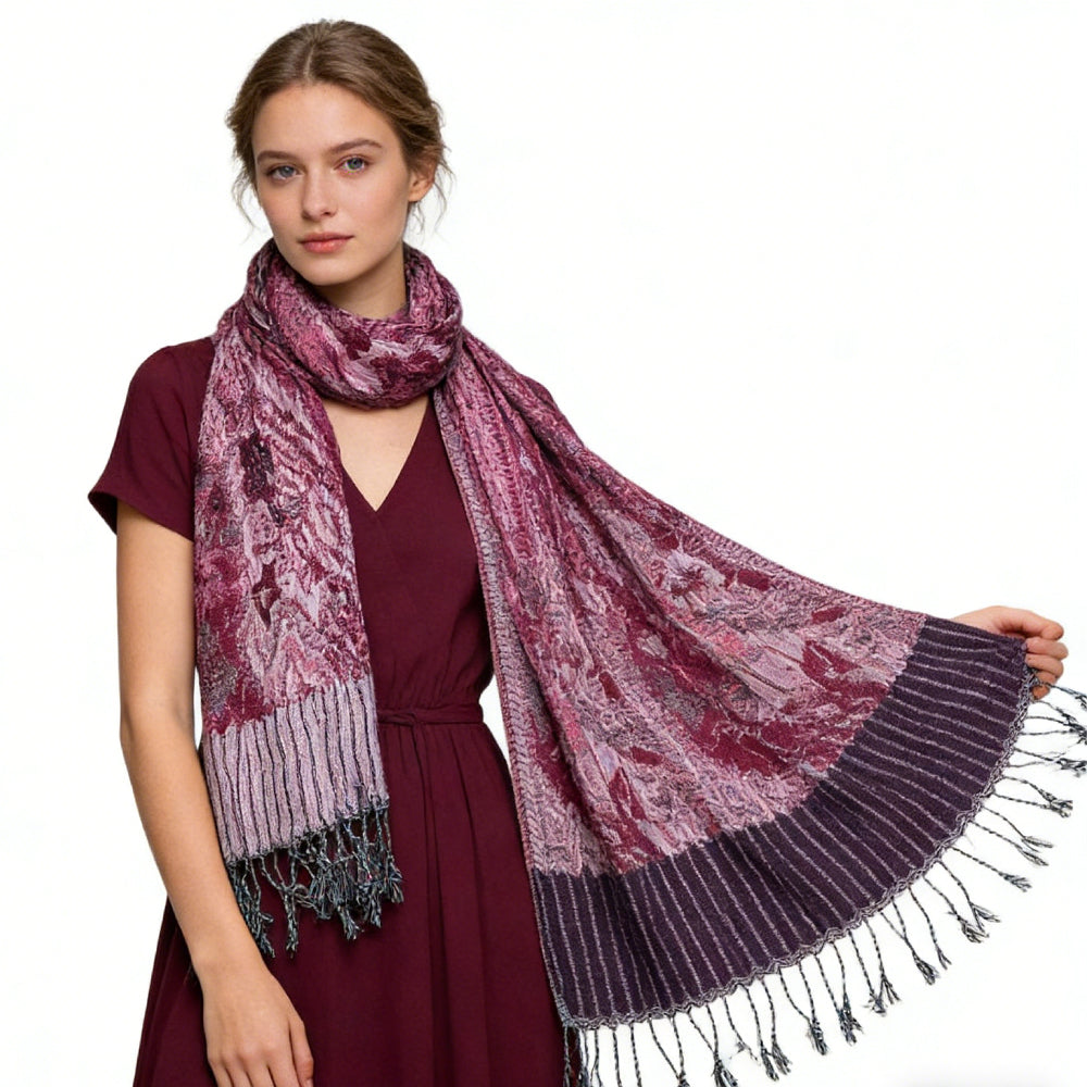 2pcs Glamorous Dinner Accessory Jacquard Scarf,Luxe Appropriate Subtlety For Women  and Men