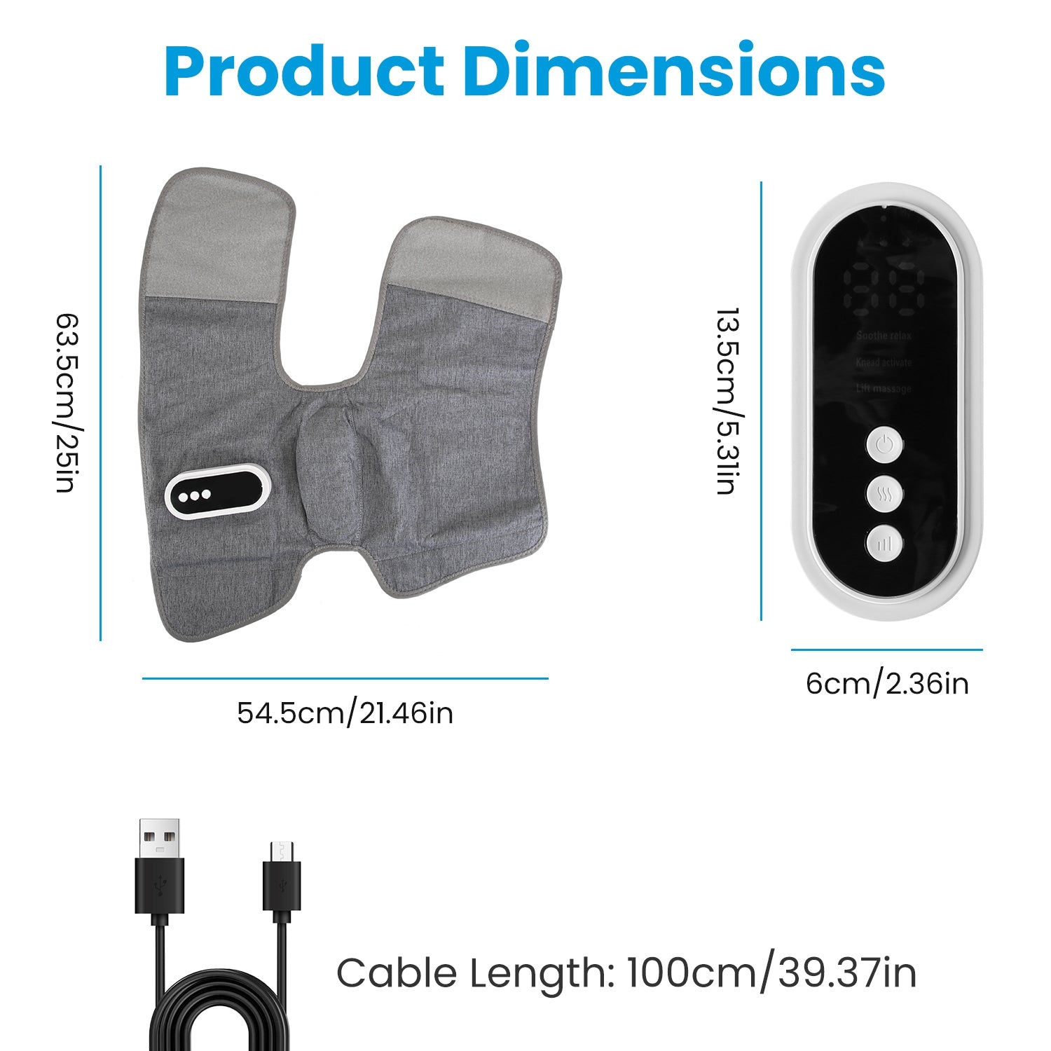Cordless Leg Massager Air Compression With Heat Thigh Knee help For Pain Relief