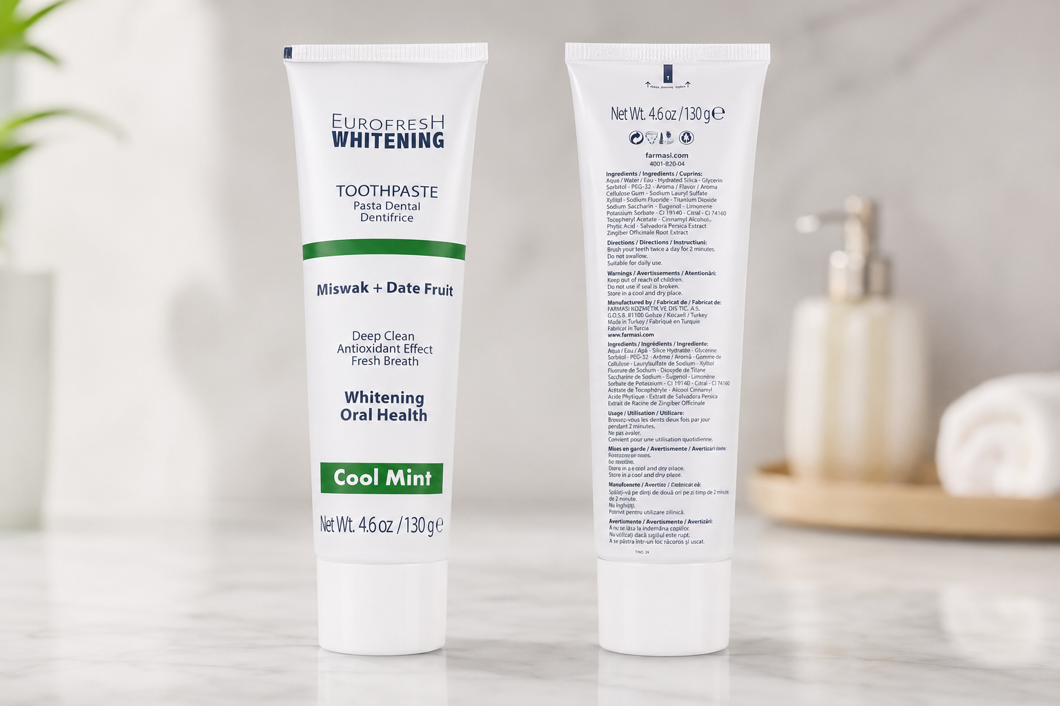 Eurofresh Whitening Miswak &amp; Date Fruit Toothpaste